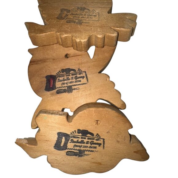 3 Hand Painted Vintage Birds Wall Decor Plaques Baby Child Room - Picture 6 of 8